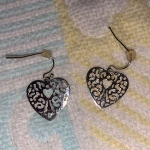 Heart ear rings